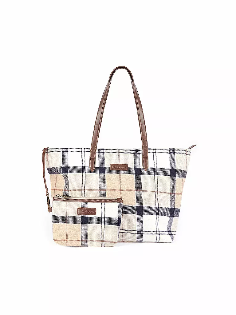 BARBOUR Tasche Shopper WITFORD TARTAN rosa